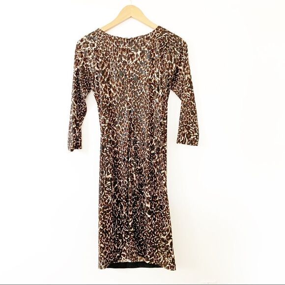 Joseph RibKoff Animal Print‎ 3/4 Sleeve Midi Dress - Picture 9 of 10
